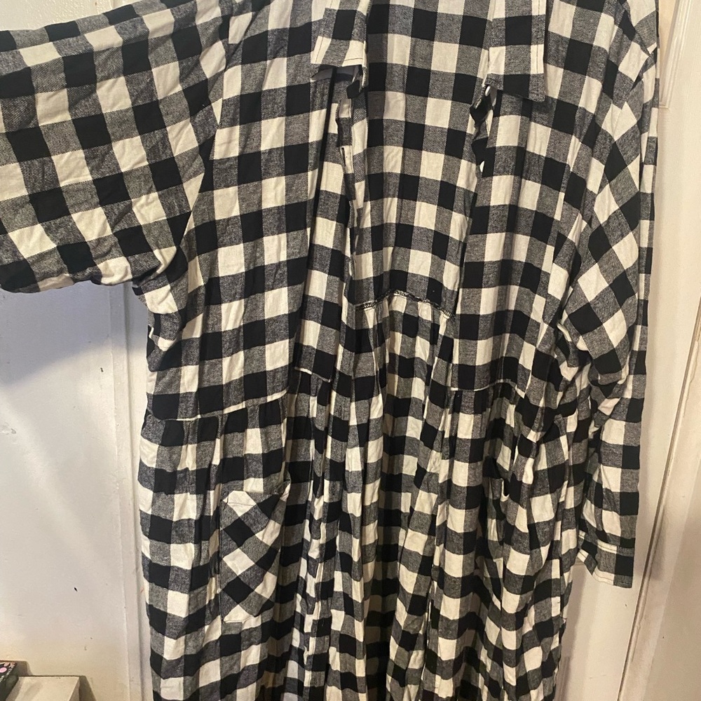 Plus size long duster with two side pockets size 5xl
